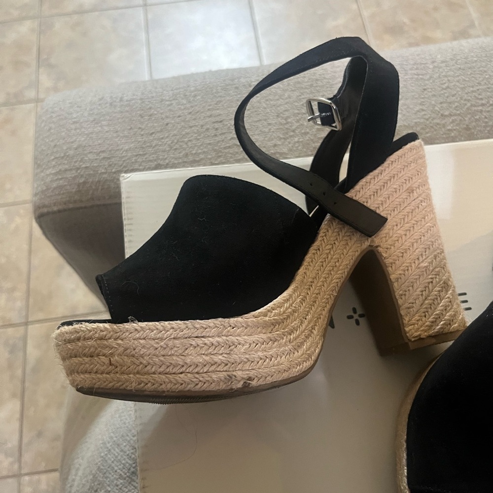 Sun+Stone Black Platform Espadrilles - image 2